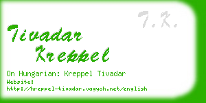 tivadar kreppel business card